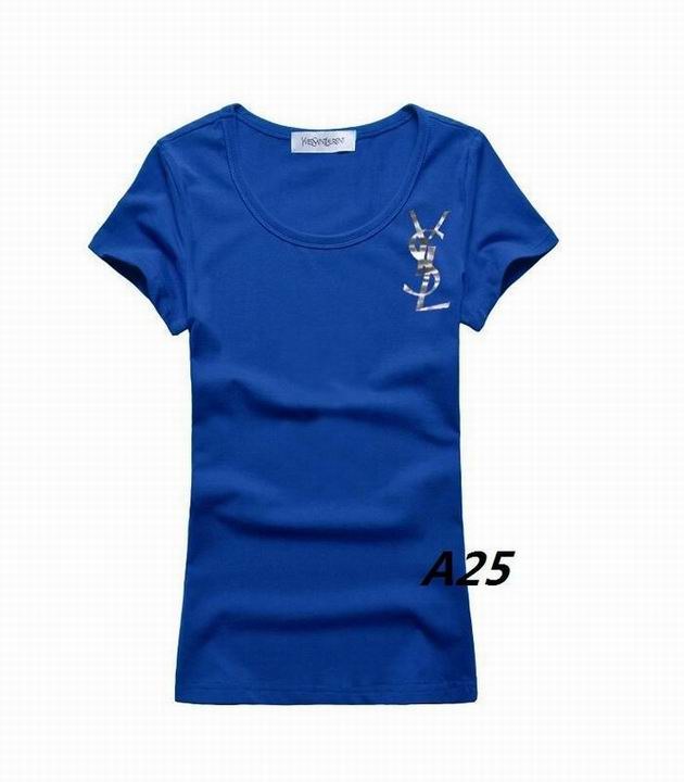 YSL short round collar T woman S-XL-129